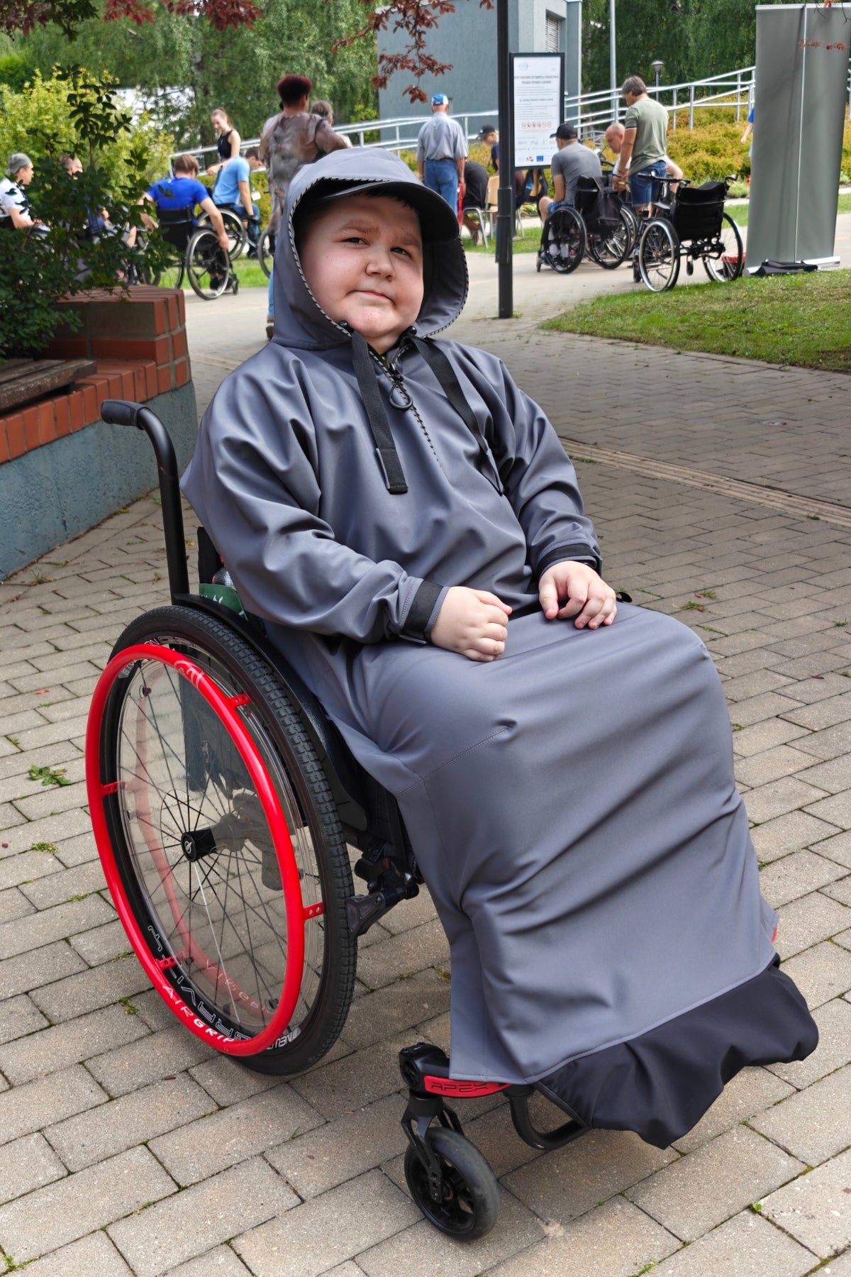 Vilber's Rollstuhl-Regenponcho für Kinder, atmungsaktiv, mit voller Beinabdeckung