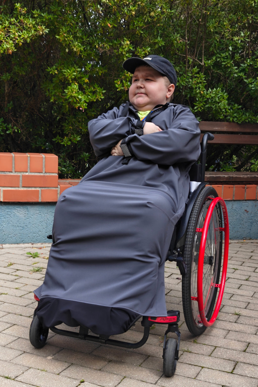 Vilber's Rollstuhl-Regenponcho für Kinder, atmungsaktiv, mit voller Beinabdeckung