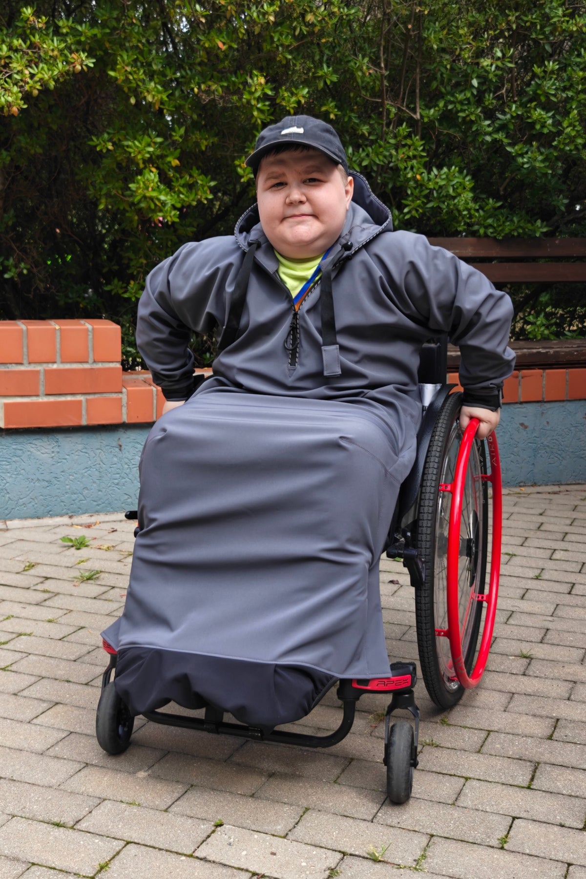 Vilber's Rollstuhl-Regenponcho für Kinder, atmungsaktiv, mit voller Beinabdeckung