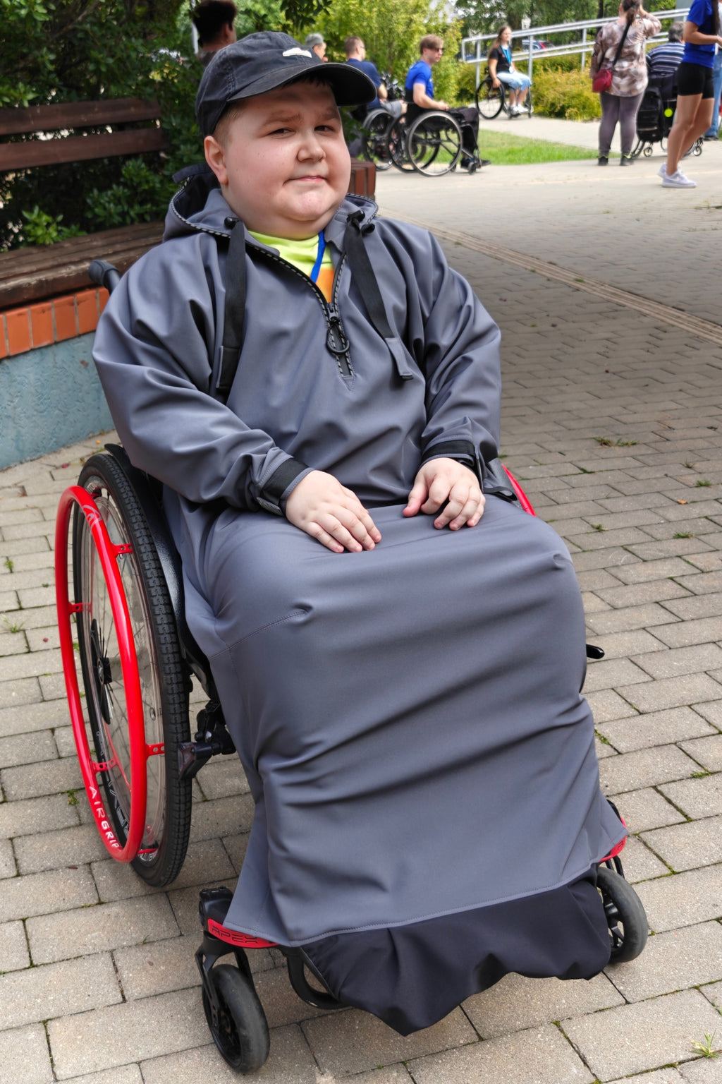 Vilber's Rollstuhl-Regenponcho für Kinder, atmungsaktiv, mit voller Beinabdeckung