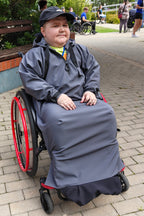 Vilber's Rollstuhl-Regenponcho für Kinder, atmungsaktiv, mit voller Beinabdeckung