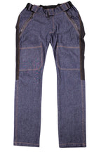 Rollstuhlgerechte Jeans für Herren mit heruntergelassener Vorderseite, 100 % Baumwolle