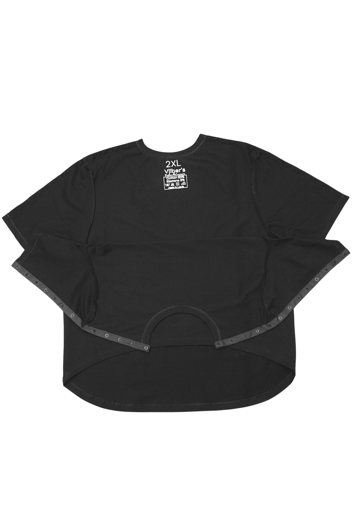 Rollstuhlgerechtes Herren-T-Shirt mit zu öffnenden Schultern | Unterstütztes Anziehen