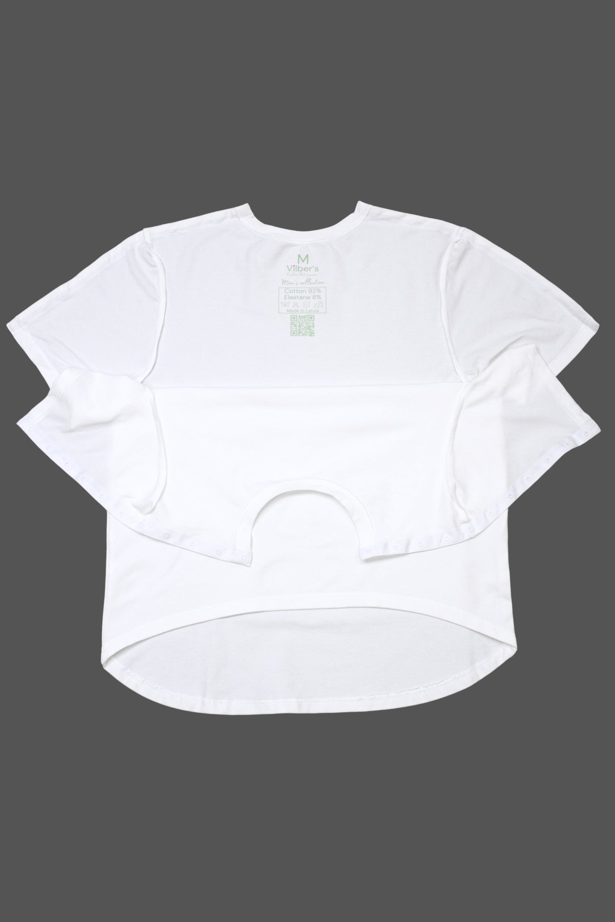 Rollstuhlgerechtes Herren-T-Shirt mit zu öffnenden Schultern | Unterstütztes Anziehen