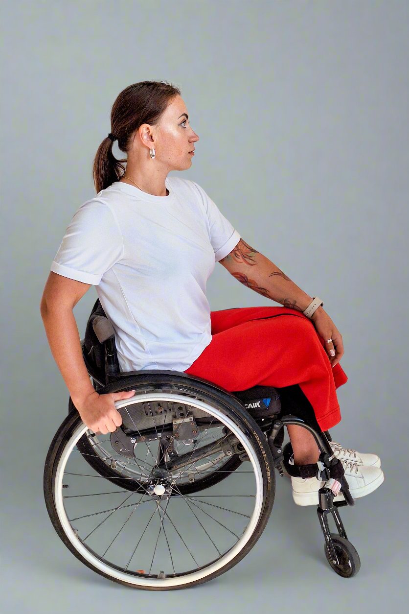 Ladies' Wheelchair Adaptive T-shirt with custom design