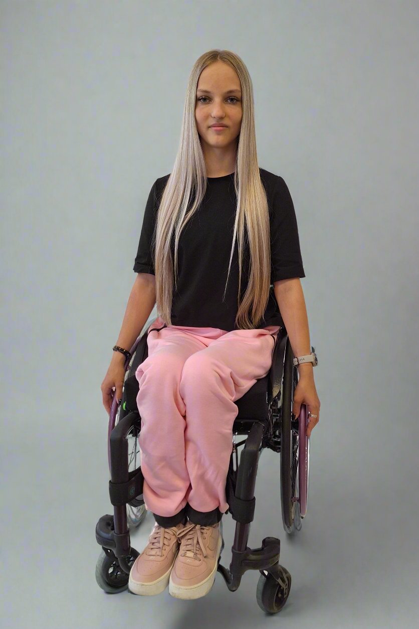 Adaptive Hose für Damen in Babyrosa - Freizeitkleidung