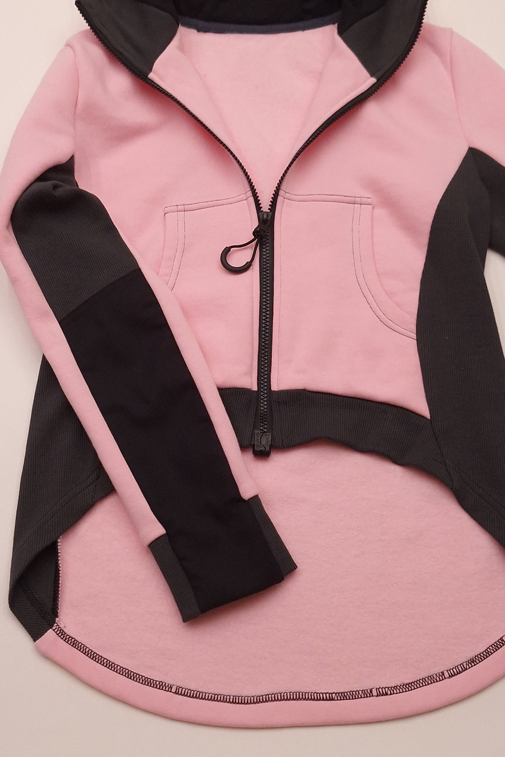 Adaptive Jerseyjacke für Damen in Babyrosa - Freizeitkleidung