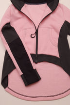 Adaptive Jerseyjacke für Damen in Babyrosa - Freizeitkleidung