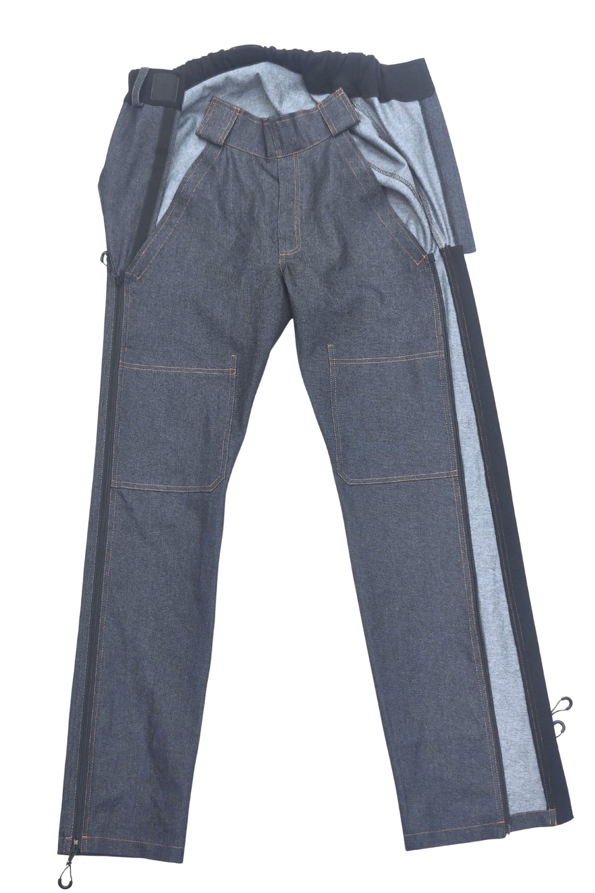 Adaptive Jeans für Rollstuhlfahrer | Assistierte Anziehpflege | 100 % Baumwolldenim