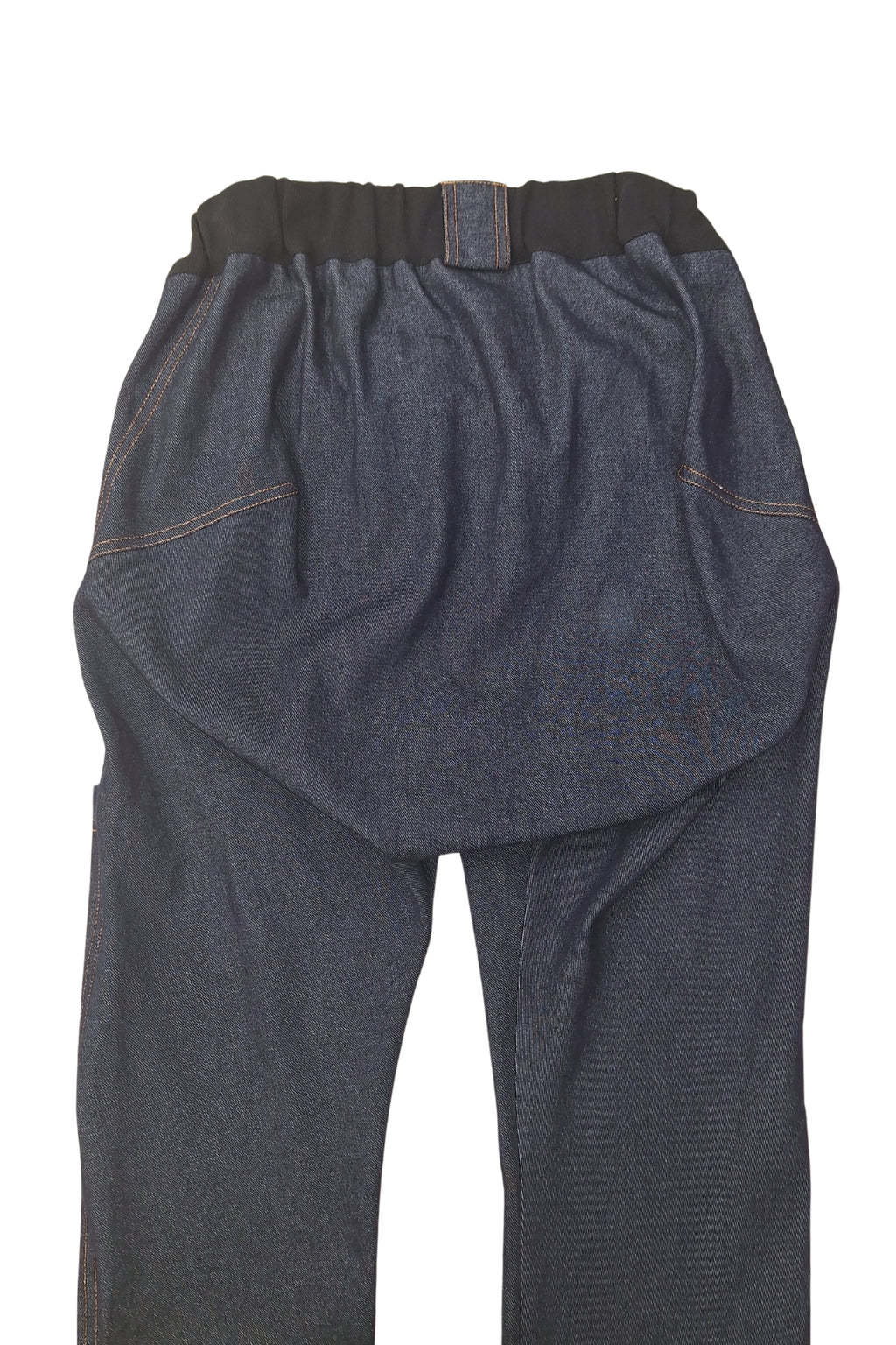 Rollstuhlgerechte Jeans für Herren mit heruntergelassener Vorderseite, 100 % Baumwolle