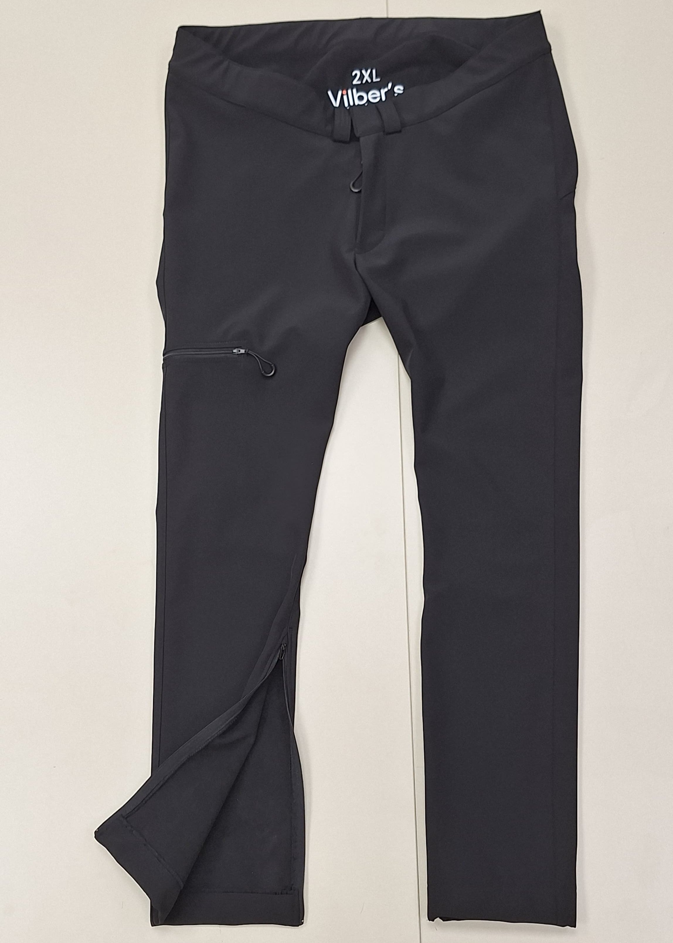 Men's black softshell trousers for cold and windy weather